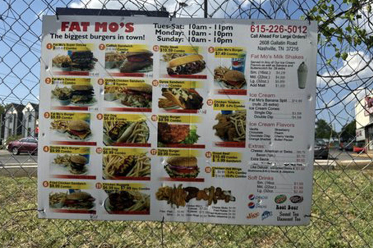 Big Mos Best of Nashville Burger Menu