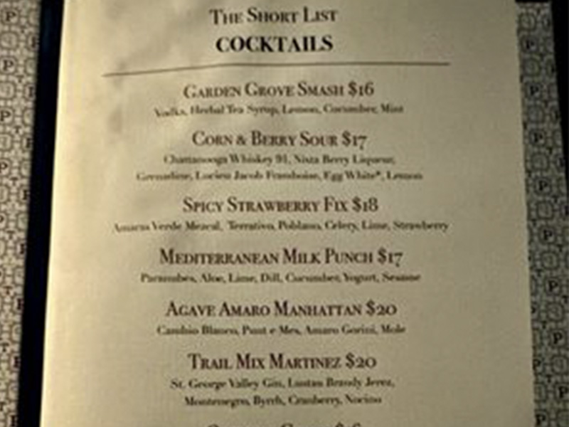 Patterson Best Cocktail the short list